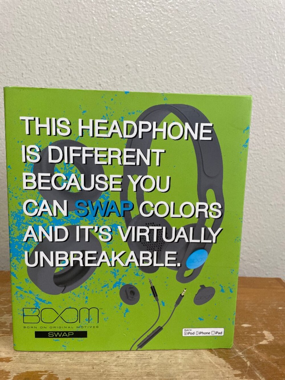 Boom Swap On/Over Ear Headphones By BOOM New Sealed